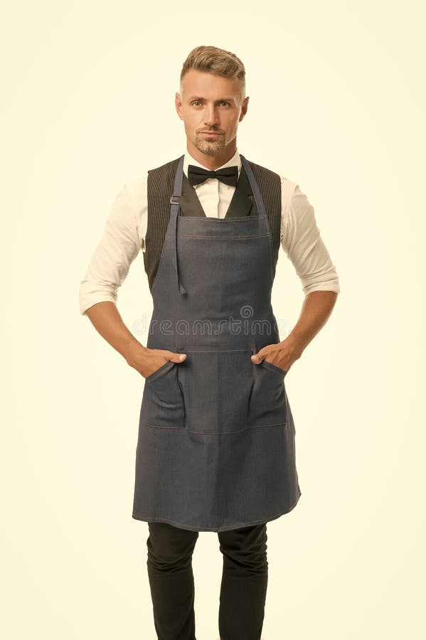 Szpitale Barista Kuchnia męska nosić fartuch Dojrzały barysta Personel restauracji Hipsterzy zdjęcia stock Szpitale Barista Kuchnia męska nosić fartuch Dojrzały barysta Personel restauracji Hipsterzy zdjęcia stock