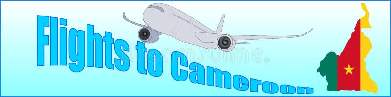 Sztandar z wpisowymi lotami Cameroon ilustracja wektor Sztandar z wpisowymi lotami Cameroon ilustracja wektor