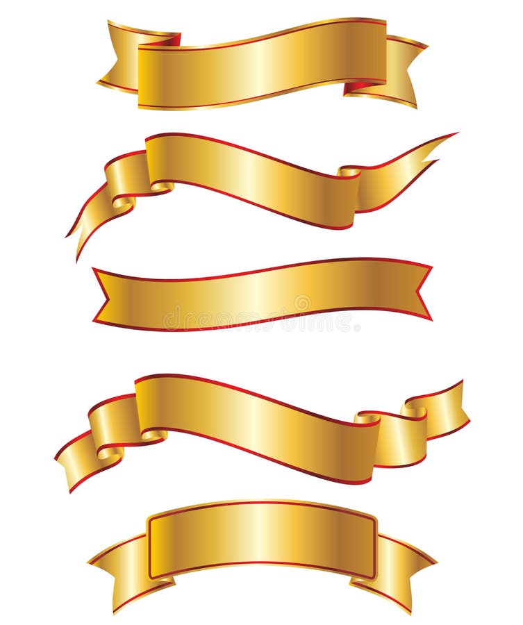 Sztandaru set inkasowy złocisty tasiemkowy