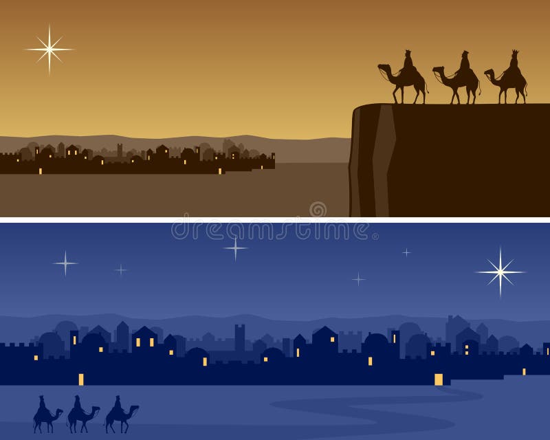 sztandarów Bethlehem boże narodzenia ilustracji sztandarów Bethlehem boże narodzenia ilustracji