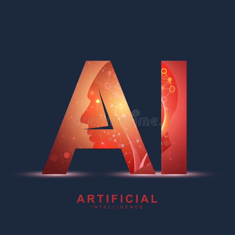 Sztucznej inteligenci logo Sztucznej inteligenci i Maszynowego uczenie pojęcie Wektorowy symbol AI Neural sieci royalty ilustracja Sztucznej inteligenci logo Sztucznej inteligenci i Maszynowego uczenie pojęcie Wektorowy symbol AI Neural sieci royalty ilustracja
