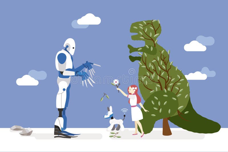 Sztucznej inteligenci ryzyko ilustracja wektor Sztucznej inteligenci ryzyko ilustracja wektor
