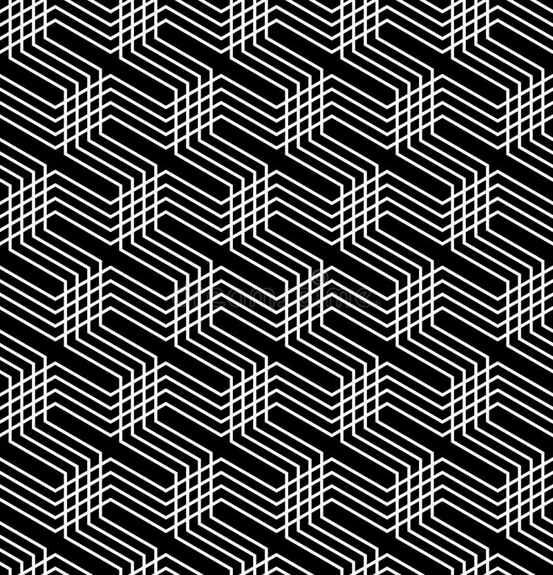 sztuka wektor geometryczny deseniowy bezszwowy Czarny i biały isometric tło i tekstura ilustracji sztuka wektor geometryczny deseniowy bezszwowy Czarny i biały isometric tło i tekstura ilustracji