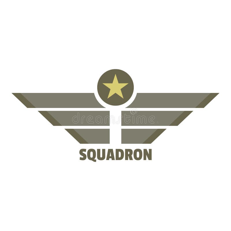 Szwadronowy ikona logo, mieszkanie styl ilustracji Szwadronowy ikona logo, mieszkanie styl ilustracji