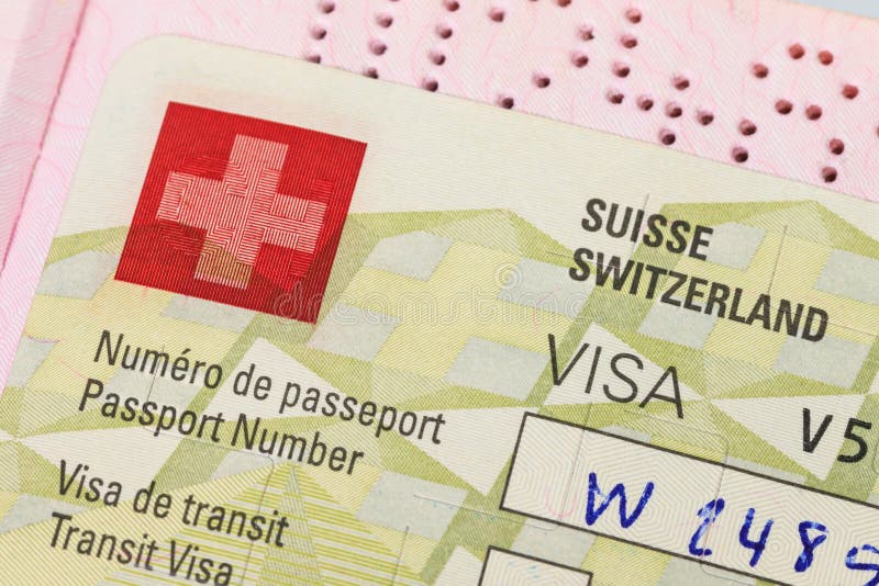 Szwajcaria wizował w paszporcie