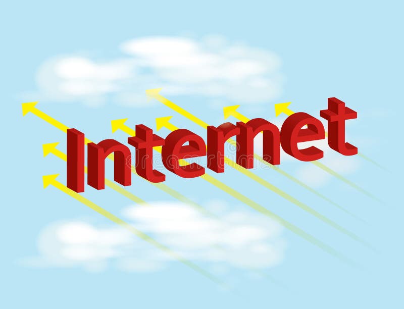 Szybcy pojęcie internety royalty ilustracja