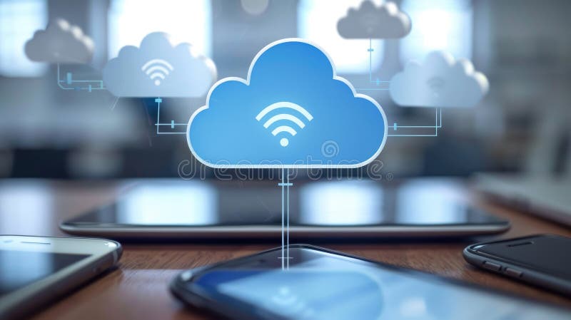 Szybki internet wifi bezproblemowe połączenie umożliwiające szybkie przeglądanie i przesyłanie strumieniowe danych w sieci wydajne ilustracja wektor