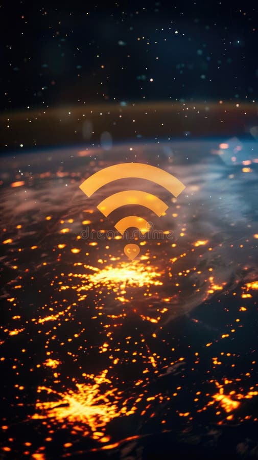 Szybki internet wifi bezproblemowe połączenie umożliwiające szybkie przeglądanie i przesyłanie strumieniowe danych w sieci wydajne ilustracji
