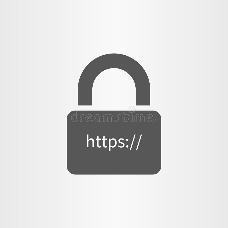 Säkra den online-anslutningssymbolen och http-textlinjen den isolerade symbolen royaltyfri illustrationer Säkra den online-anslutningssymbolen och http-textlinjen den isolerade symbolen royaltyfri illustrationer