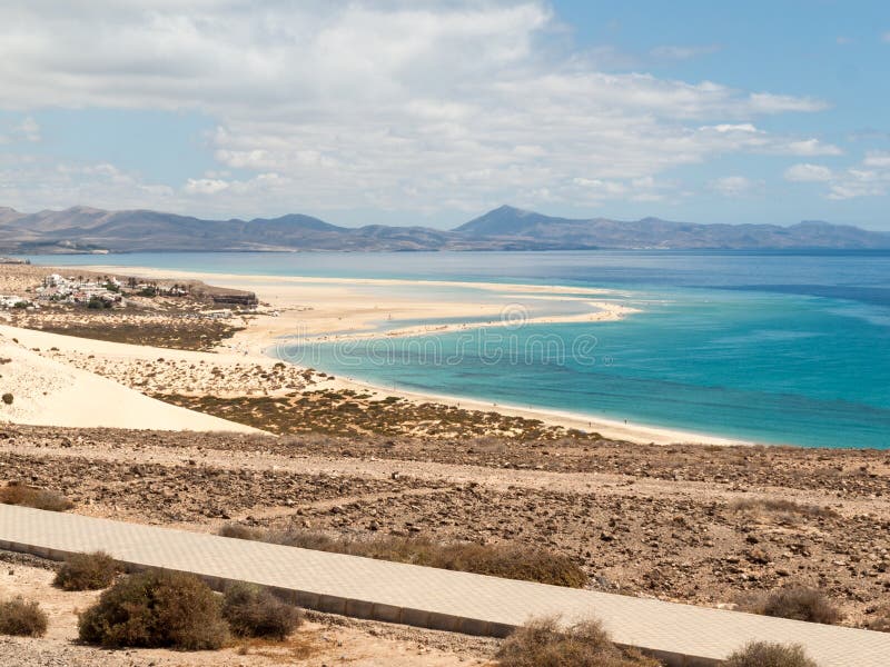 Sätta på land Playa de Sotavento, kanariefågelön Fuerteventura, royaltyfria foton Sätta på land Playa de Sotavento, kanariefågelön Fuerteventura, royaltyfria foton