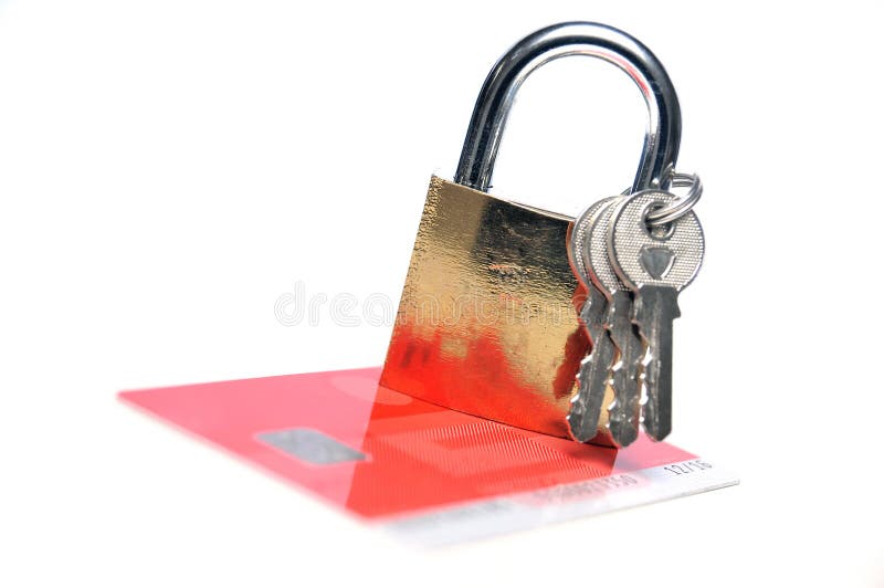Sécurité de carte de crédit photographie stock Sécurité de carte de crédit photographie stock