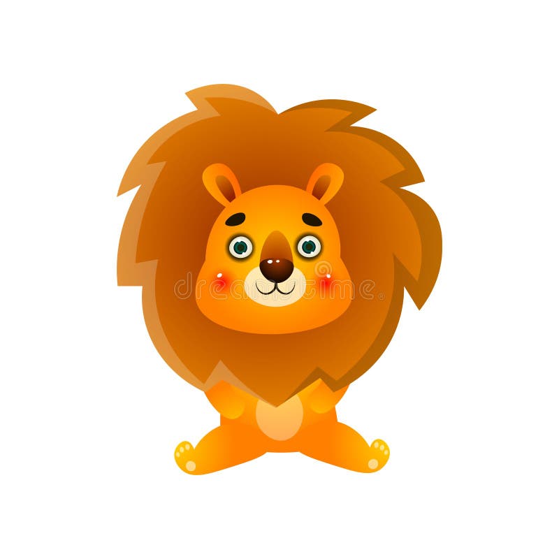 S?jour color? mignon d'enfant de lion choqu? apr?s des nouvelles de TV illustration stock S?jour color? mignon d'enfant de lion choqu? apr?s des nouvelles de TV illustration stock