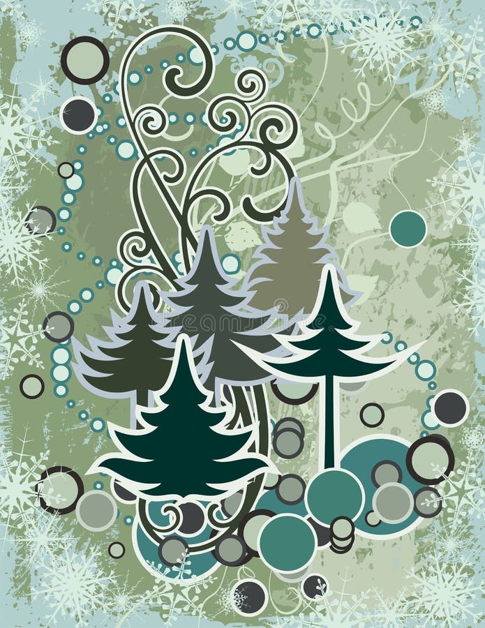 Série hivernale abstraite illustration libre de droits