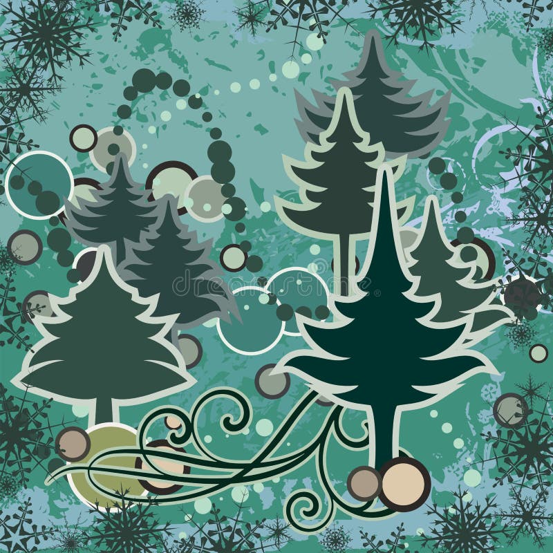 Série hivernale abstraite illustration libre de droits