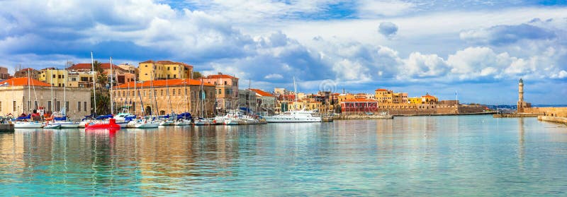 Série bonita de Grécia - cidade velha pitoresca de Chania crete imagens de stock royalty free Série bonita de Grécia - cidade velha pitoresca de Chania crete imagens de stock royalty free