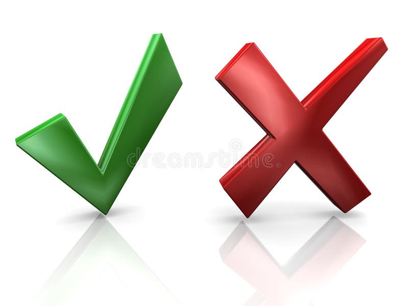 3d render of yes and no sign. Concept of decision making. 3d render of yes and no sign. Concept of decision making.