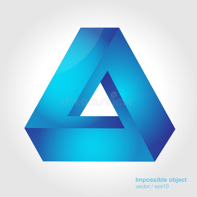 Símbolo abstracto, objeto imposible, triángulo