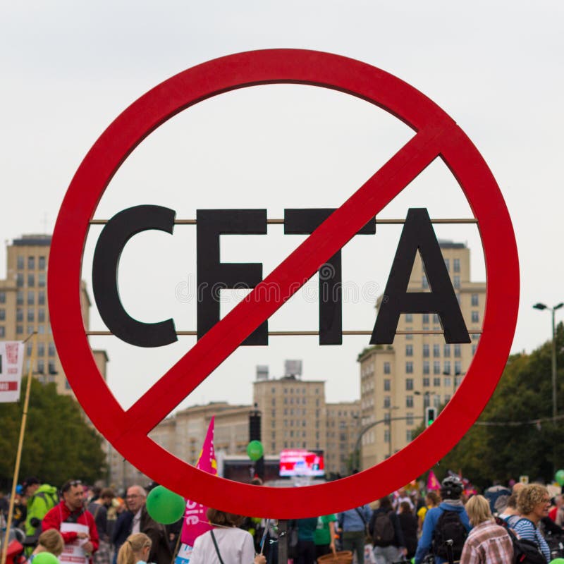 Símbolo anti de Ceta fotografía de archivo Símbolo anti de Ceta fotografía de archivo