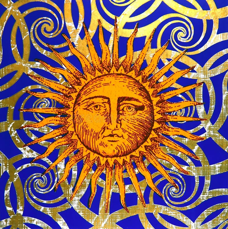 Artistic symbol of the sun and day. Artistic symbol of the sun and day