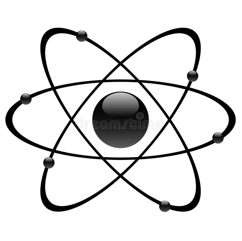 Atomic symbol over white , vector. Atomic symbol over white , vector