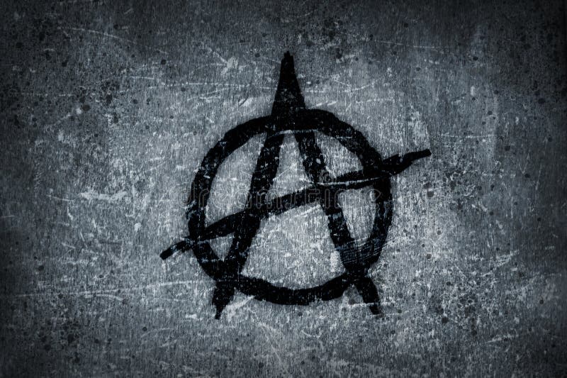 Símbolo da anarquia na parede