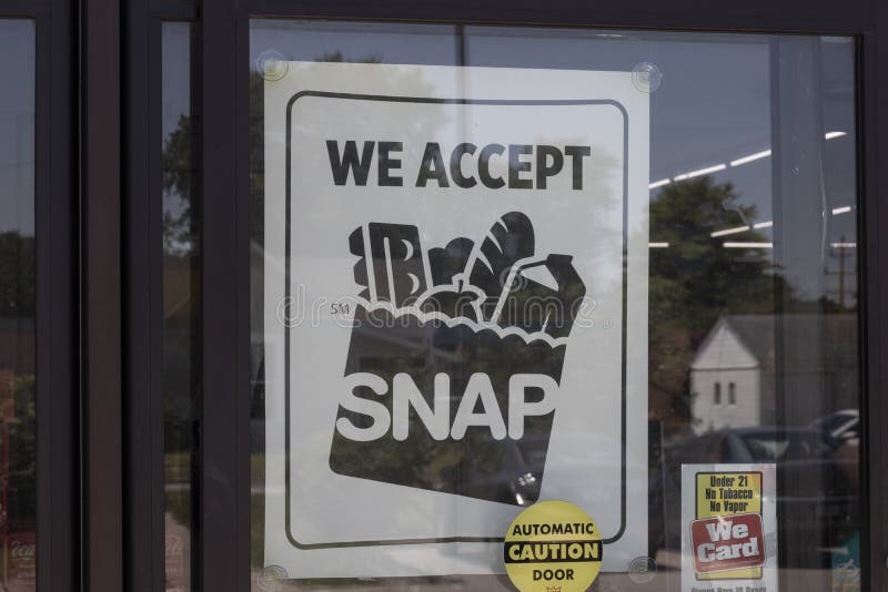 Símbolo de ajuste aceptado aquí. los sellos de ayuda rápida y alimentaria proporcionan beneficios nutricionales para complementar fotos de archivo libres de regalías
