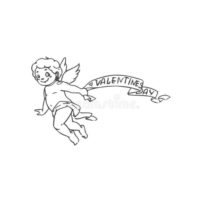 Símbolo de amor de San Valentín Amur o Cupido libre illustration Símbolo de amor de San Valentín Amur o Cupido libre illustration