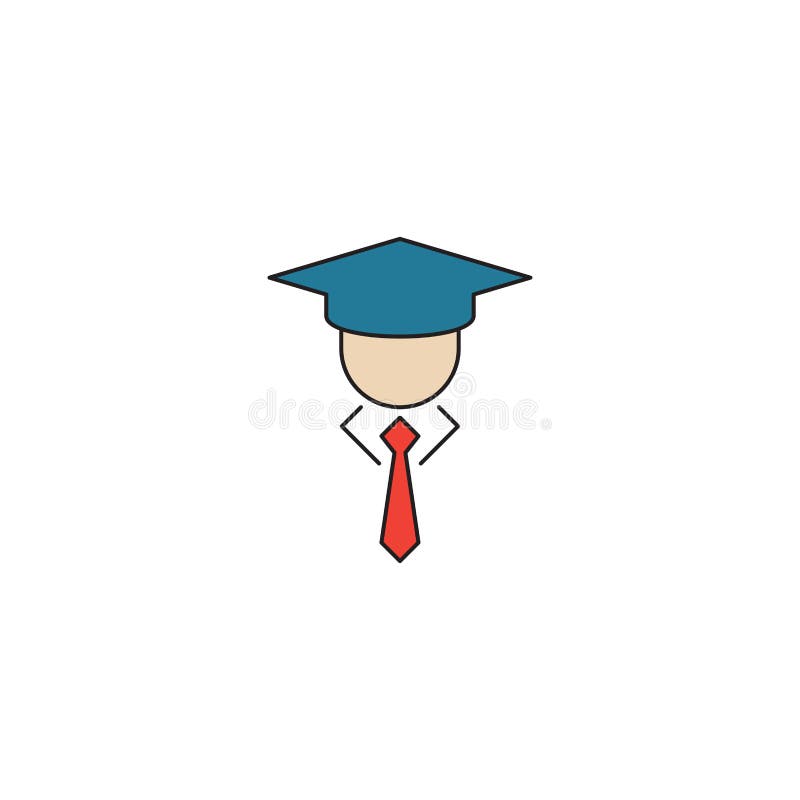 Símbolo de icono del vector de graduación aislado en fondo blanco libre illustration
