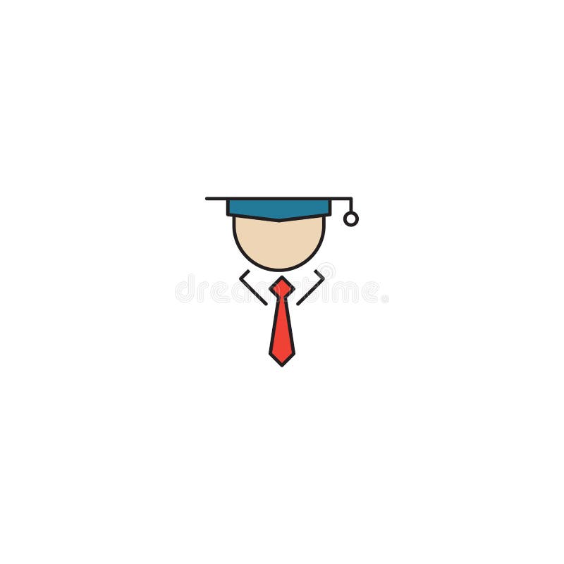 Símbolo de icono del vector de graduación aislado en fondo blanco libre illustration