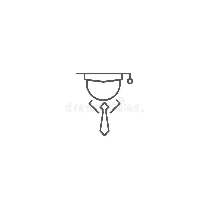 Símbolo de icono del vector de graduación aislado en fondo blanco libre illustration
