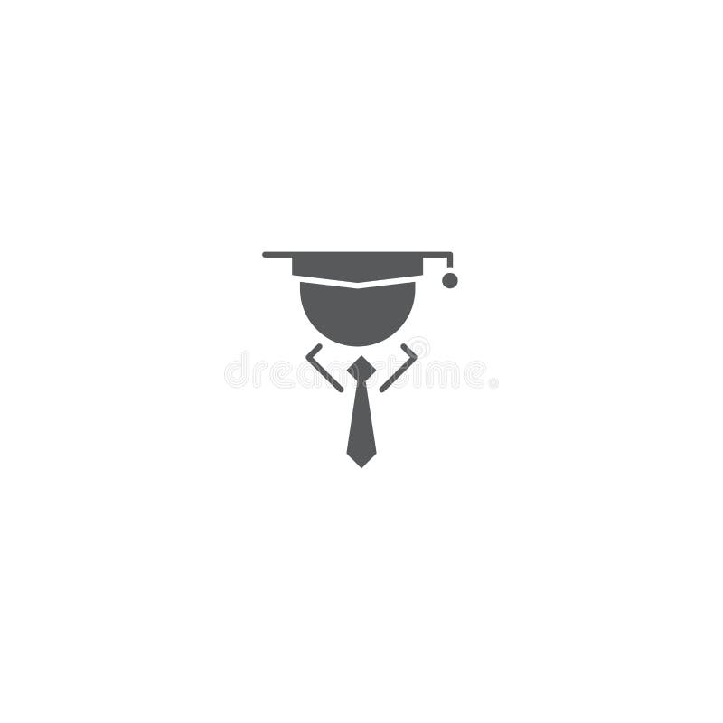 Símbolo de icono del vector de graduación aislado en fondo blanco stock de ilustración