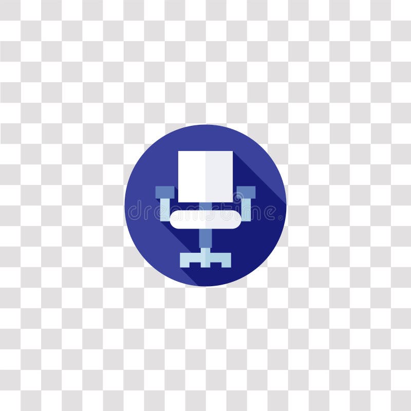 Símbolo de icono de silla de escritorio icono de color de la silla de escritorio para el diseño de sitios web y desarrollo de apl stock de ilustración