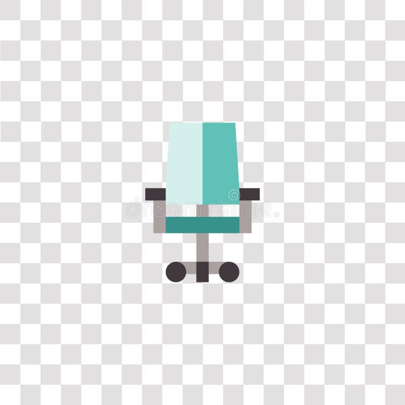 Símbolo de icono de silla de oficina icono de color de silla de oficina para el diseño de sitios web y desarrollo de aplicaciones móviles Elemento simple de la colección empresarial y de oficina aislado en fondo negro