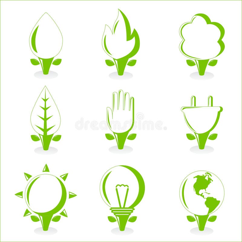 Símbolo de la ecología y de la energía libre illustration Símbolo de la ecología y de la energía libre illustration
