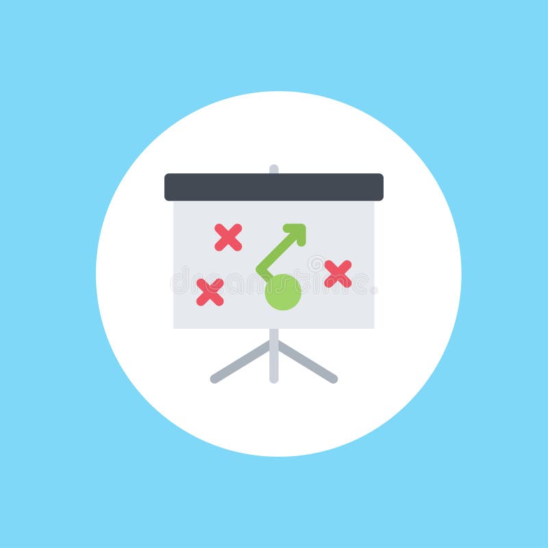 Símbolo de la muestra del icono del vector de la estrategia stock de ilustración Símbolo de la muestra del icono del vector de la estrategia stock de ilustración