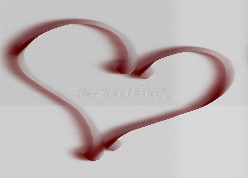 Corazón artístico decorado sobre fondo abstracto stock de ilustración