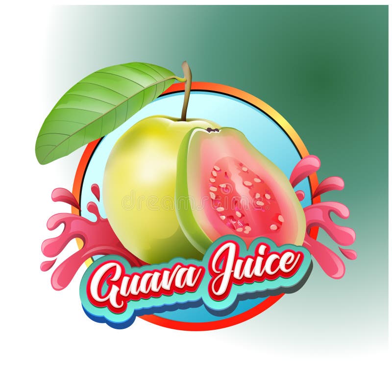 Vector illustration, guava juice symbol or icon. Vector illustration, guava juice symbol or icon.