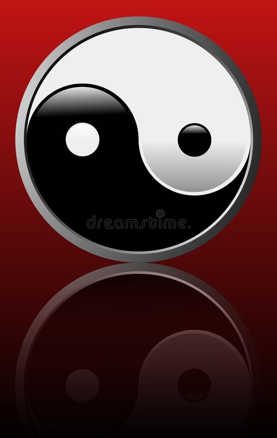 Símbolo De Tao Fondo Rojo Ilustración del Vector Ilustración de