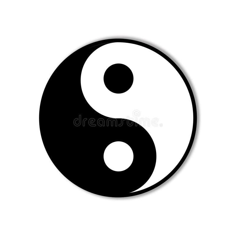 Símbolo de Ying yang da harmonia ilustração royalty free Símbolo de Ying yang da harmonia ilustração royalty free