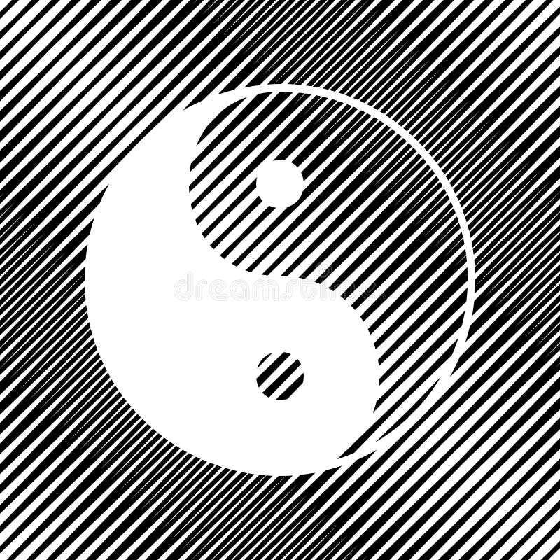 Símbolo De Ying Yang De La Armonía Y De La Balanza Vector Bl Drawed