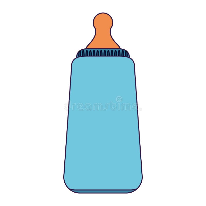 Símbolo Del Biberón Blanco Y Negro Ilustración del Vector Ilustración