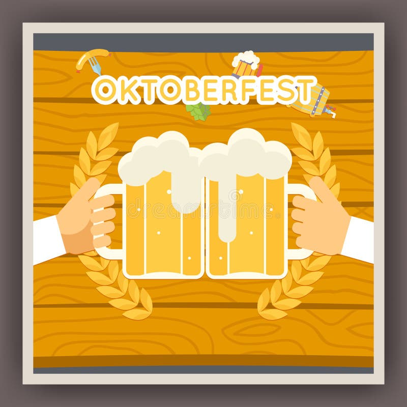 Símbolo del cartel de la celebración del festival de Oktoberfest ilustración del vector Símbolo del cartel de la celebración del festival de Oktoberfest ilustración del vector