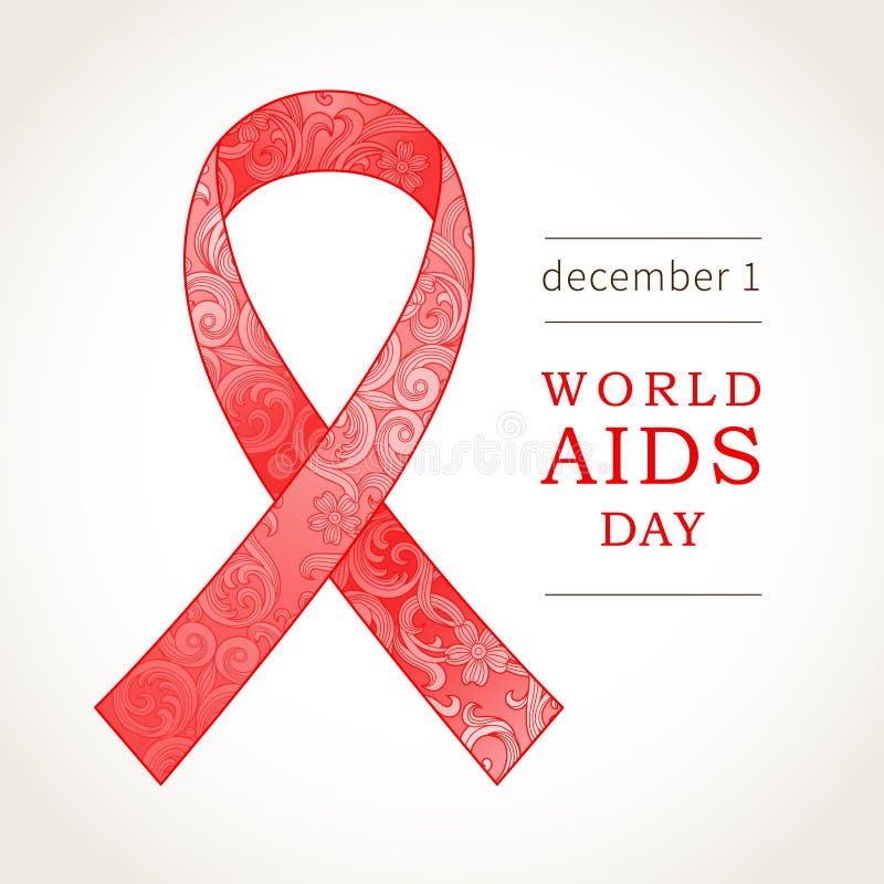 Símbolo del Día Mundial del Sida, el 1 de diciembre, cinta roja