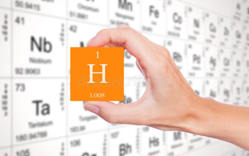 Símbolo del elemento del hidrógeno