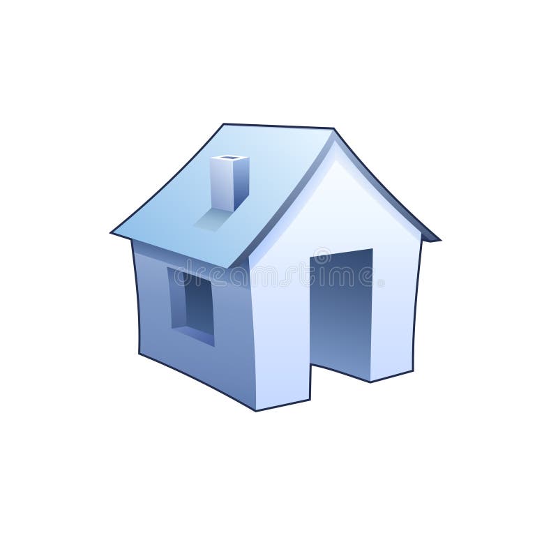 Símbolo del homepage del Internet - icono detallado de la casa azul