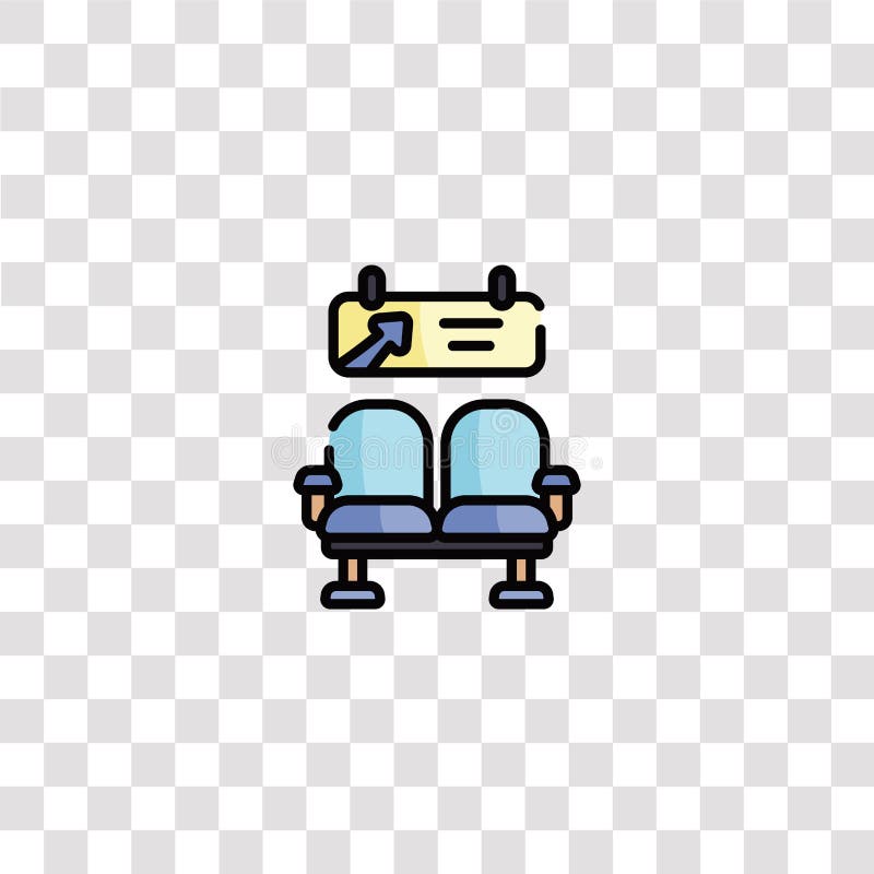 Símbolo del icono de la sala de espera icono del color de la sala de espera para el diseño de sitios web y el desarrollo de aplic libre illustration