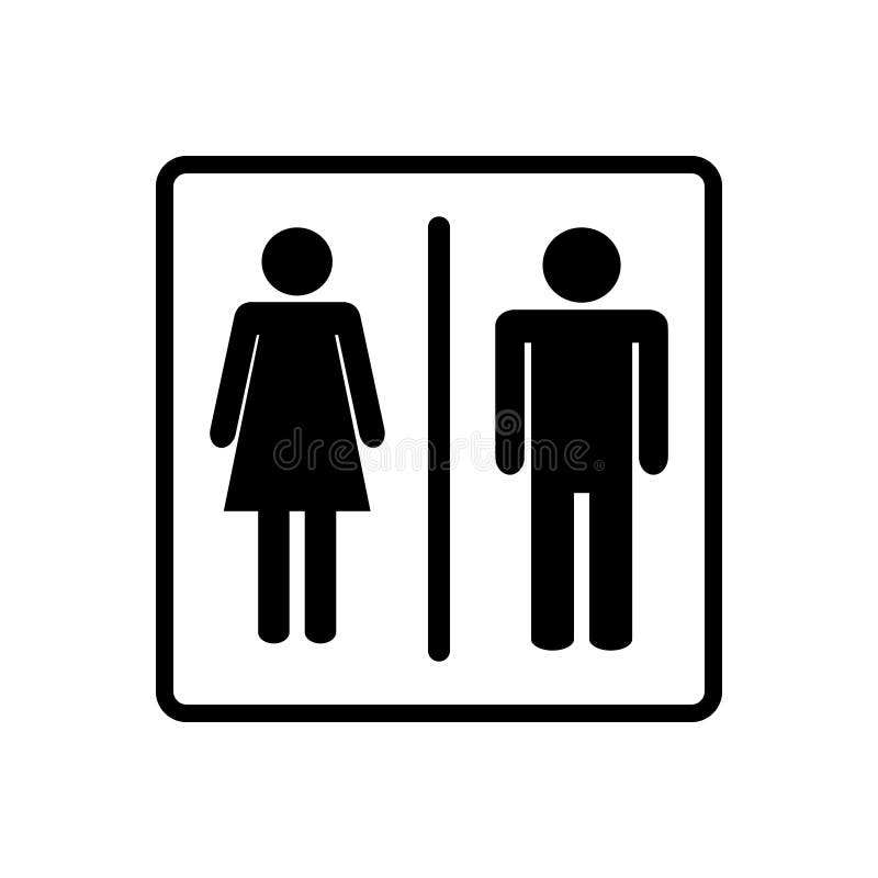 Símbolo del lavabo del vector del icono del retrete para el diseño gráfico, logotipo, sitio web, medio social, app móvil, ejemplo