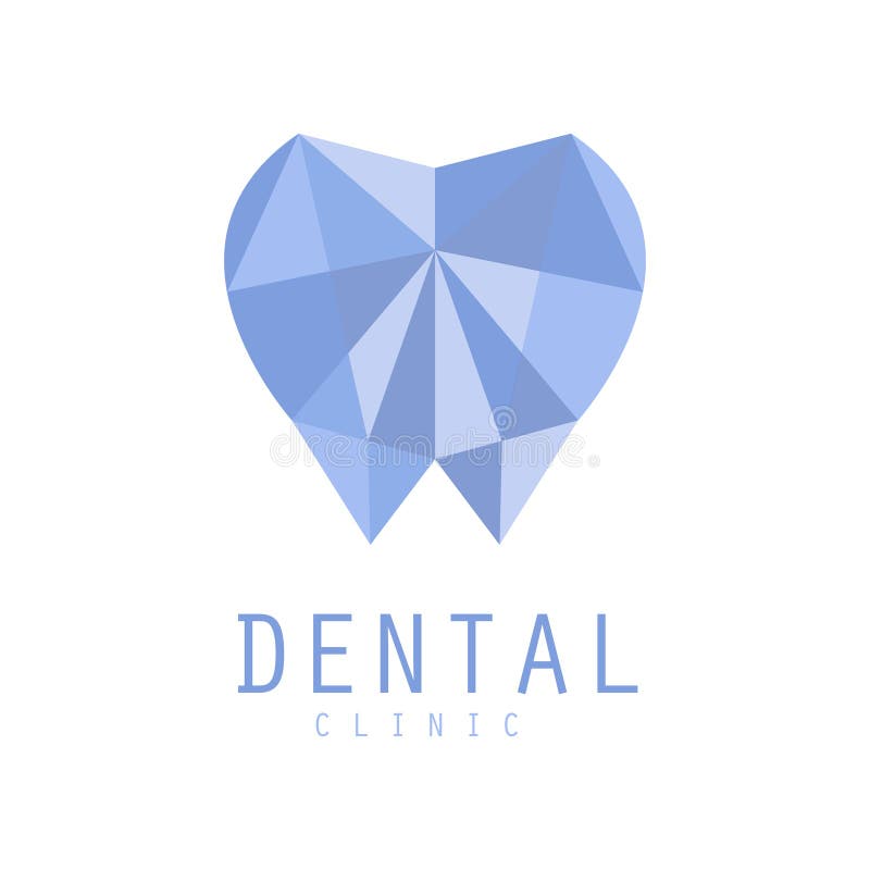 Símbolo dental del logotipo de la clínica, ejemplo del vector del diente del diamante ilustración del vector Símbolo dental del logotipo de la clínica, ejemplo del vector del diente del diamante ilustración del vector