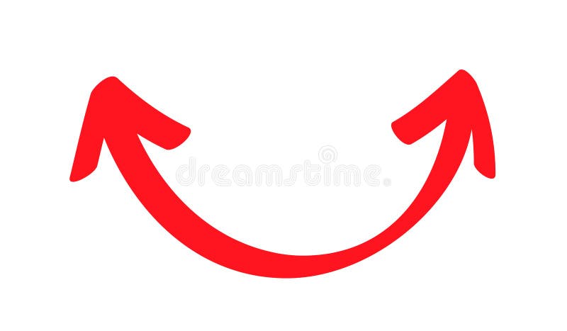 Símbolo dibujado a mano con doble curvatura roja y símbolo para la decoración de botones de negocios o de sitios web aislados en f