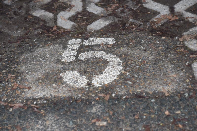 Símbolo do número cinco fotografia de stock